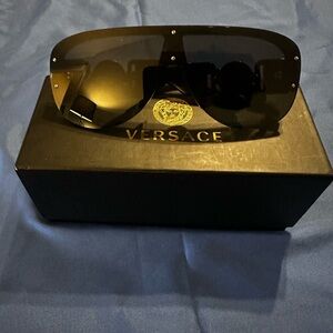 Versace Gold and Black Men's Sunglasses